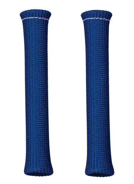 Moroso Hi-Temp Spark Plug Boot Protectors - 0.75 in Diameter - 7.5 in Long - Braided Fiberglass - Blue (Pair)