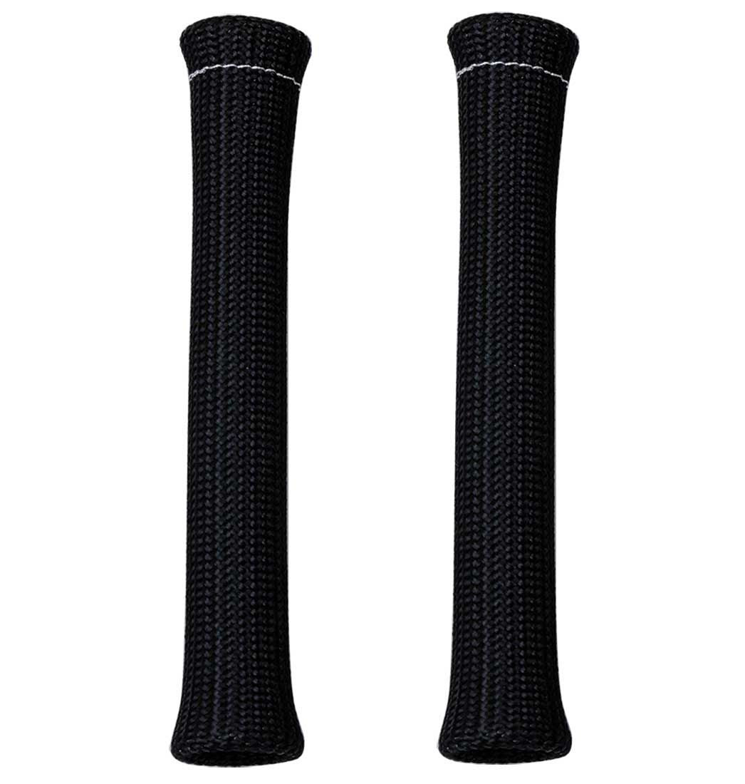 Moroso Hi-Temp Spark Plug Boot Protectors - 0.75 in Diameter - 7.5 in Long - Braided Fiberglass - Black (Pair)