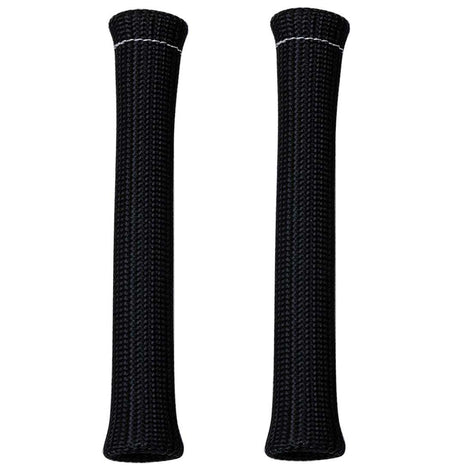 Moroso Hi-Temp Spark Plug Boot Protectors - 0.75 in Diameter - 7.5 in Long - Braided Fiberglass - Black (Pair)