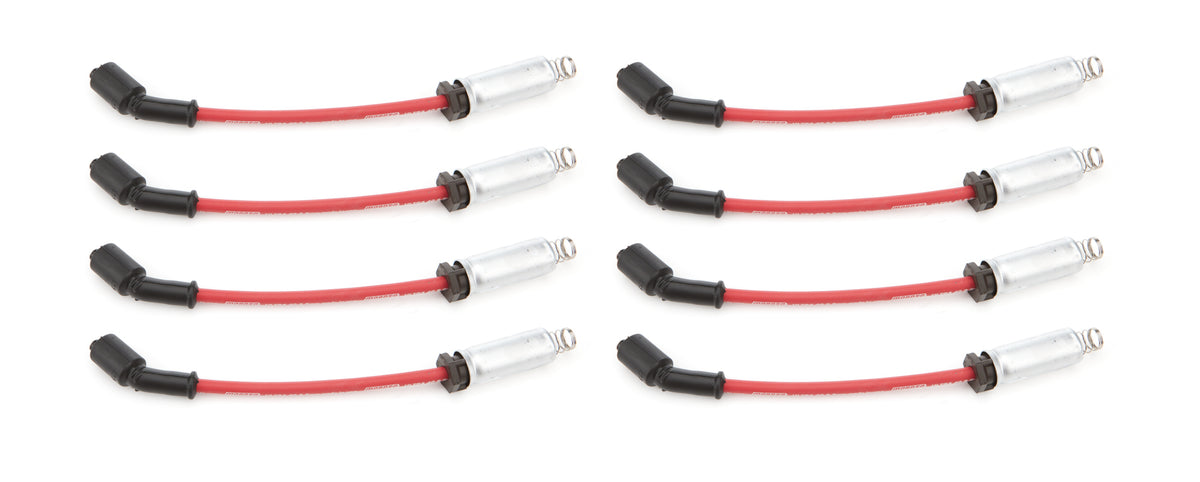Moroso Ultra 40 Spiral Core 8.5 mm Spark Plug Wire Set - Red - Straight Plug Boots - GM LS / LT-Series 73742