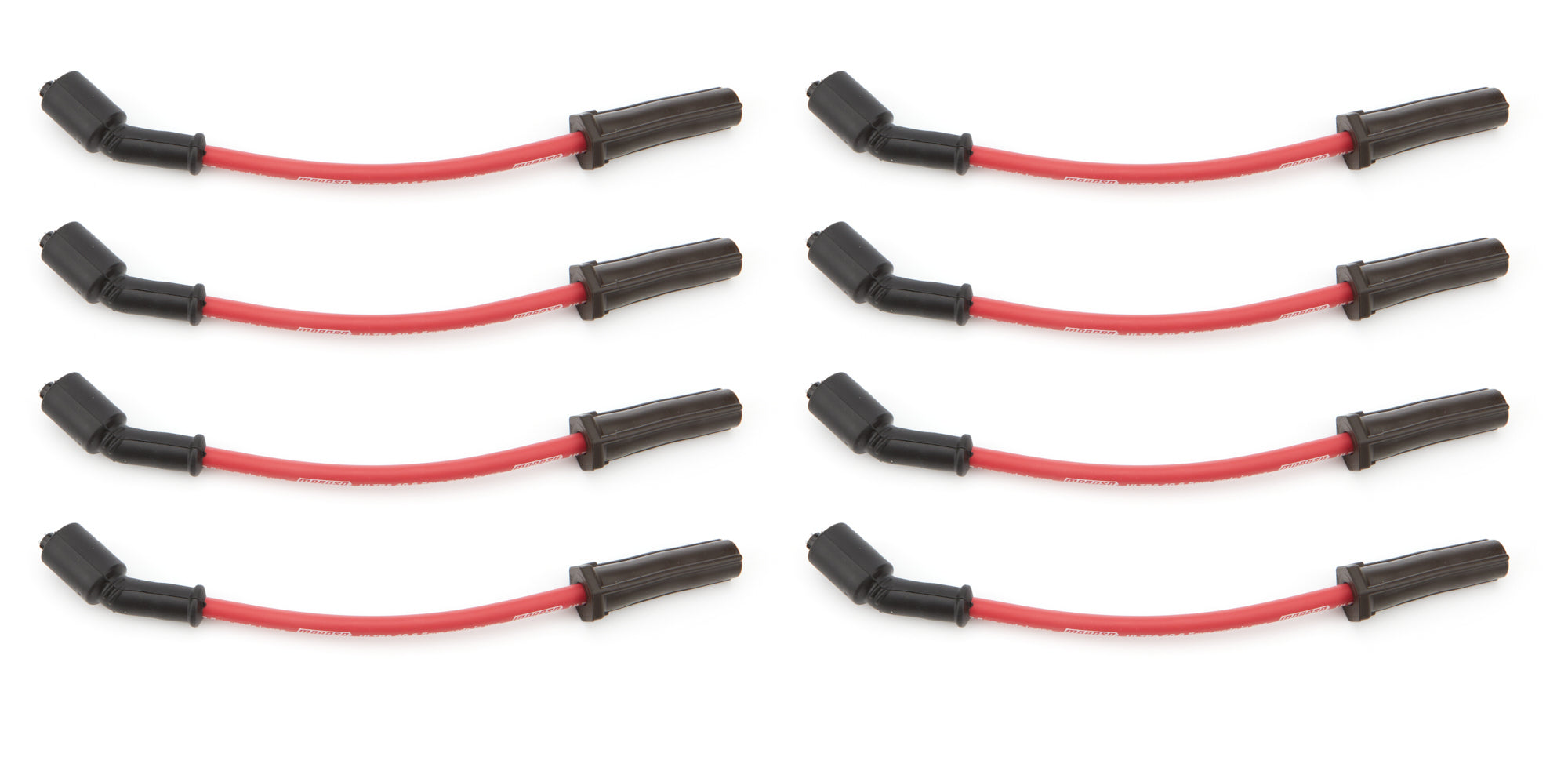 Moroso Ultra 40 Spiral Core 8.5 mm Spark Plug Wire Set - Red - Straight Plug Boots - GM LS / LT-Series 73743