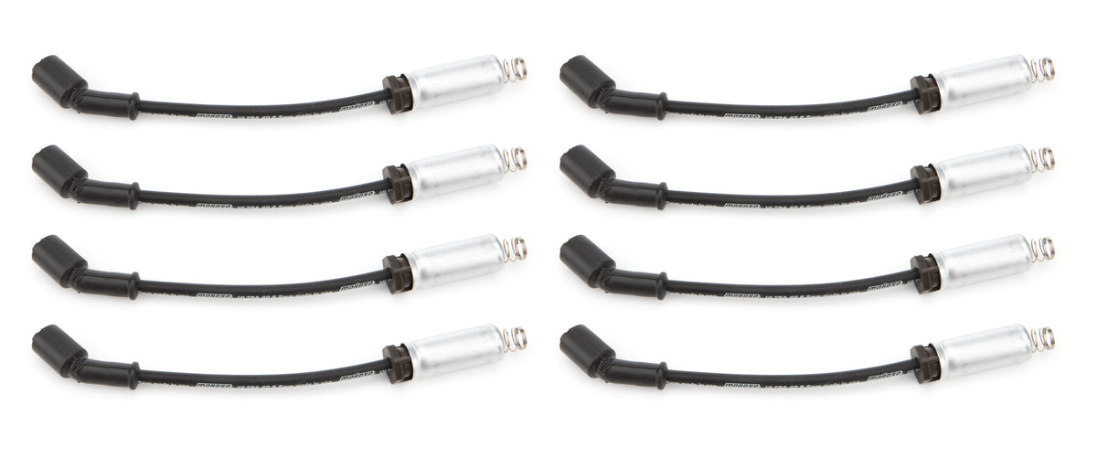 Moroso Ultra 40 Spiral Core 8.5 mm Spark Plug Wire Set - Black - Straight Plug Boots - GM LS / LT-Series 73746