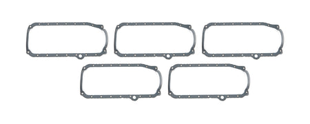 Moroso 1-Piece Oil Pan Gasket - 0.188 in Thick - Passenger Side Dipstick - Steel Core Rubber - Small Block Chevy - (Set of 5)