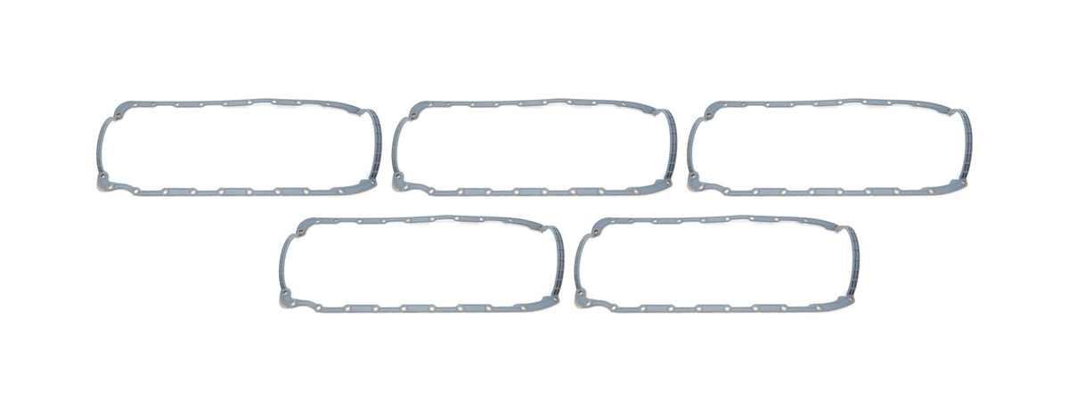 Moroso 1-Piece Oil Pan Gasket - 0.188 in Thick - Steel Core Rubber - Big Block Chevy (Set of 5)