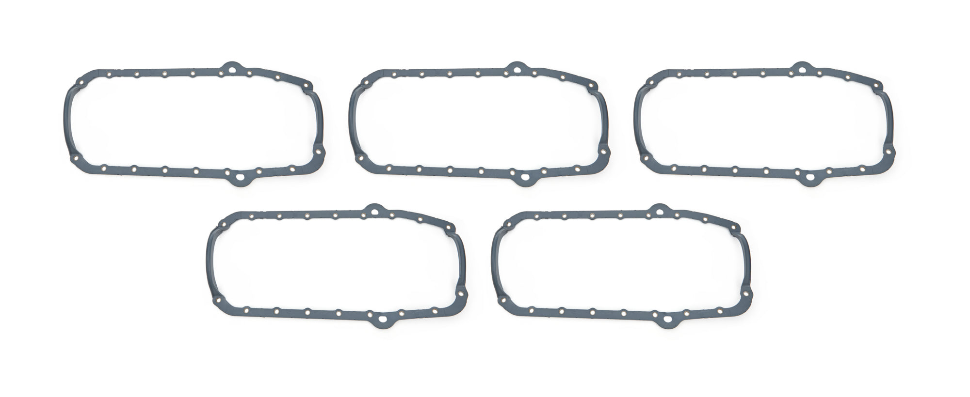 Moroso 1-Piece Oil Pan Gasket - 0.188 in Thick - Either Side Dipstick - Steel Core Rubber - Small Block Chevy - (Set of 5)