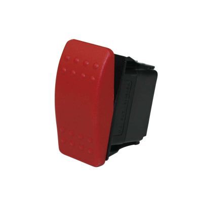 Moroso Momentary Rocker Switch - Single Pole - 12V - 20 amps - Red Cover - Moroso Switch Panels