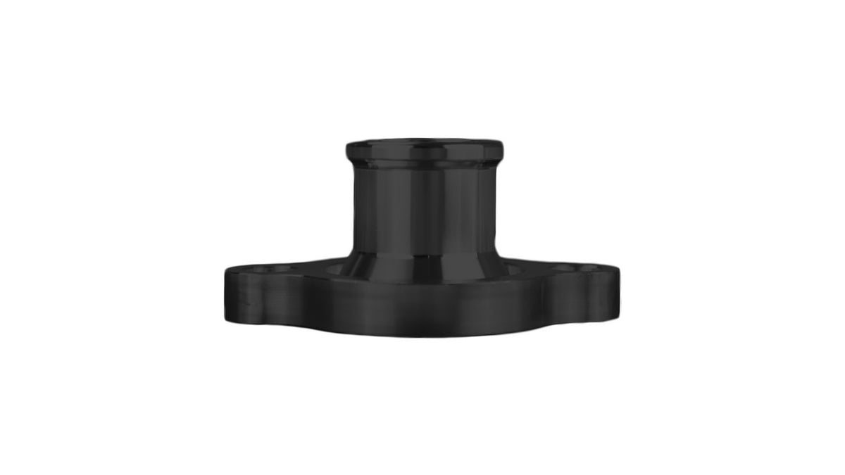 March Performance Straight Water Neck - 1-1/2 in ID Hose Barb - Black - Chevy V8