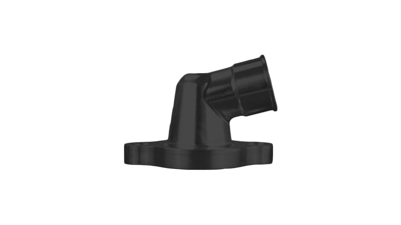 March Performance 15 Degree Water Neck - 1-1/2 in ID Hose Barb - Black - GM LS-Series