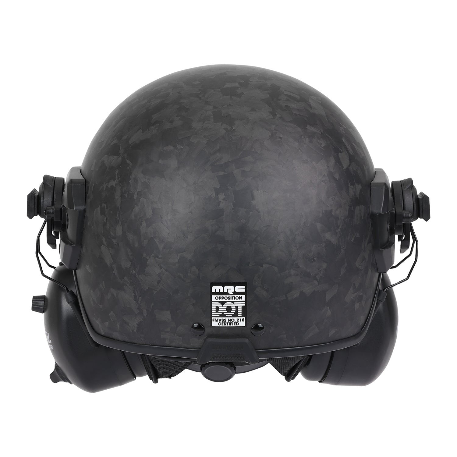 MRC Opposition Half Helmet /w Rail Mounted Headset - DOT - Matte Black MRC-OPP-HS-XS-SM