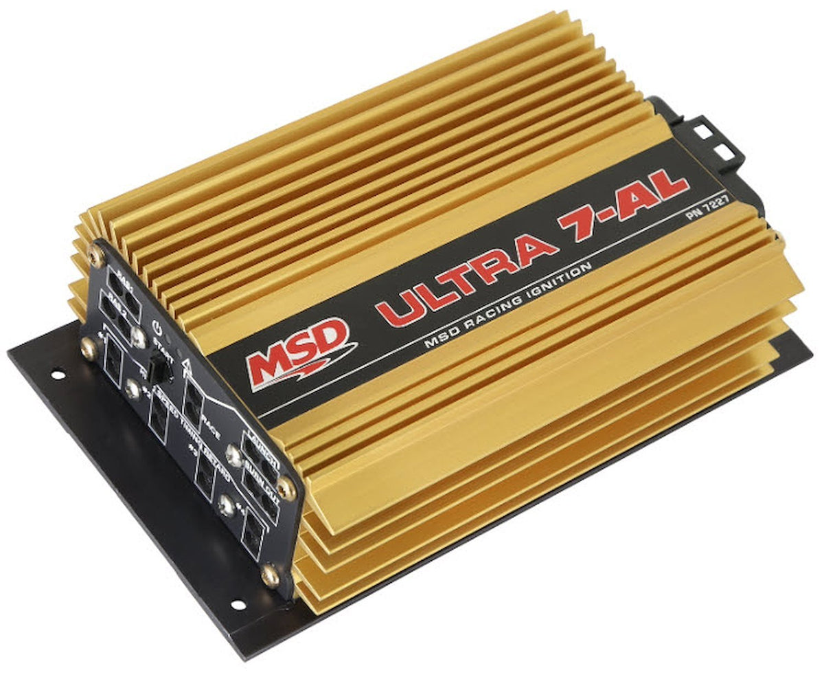 MSD Ultra 7-AL Ignition Box - 40000V - 3-Step Rev Limiter - Gold