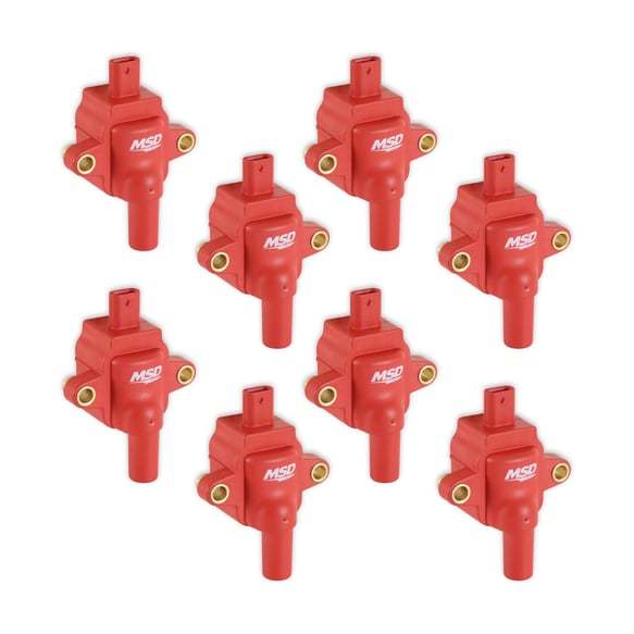 MSD Ignition Coil - Female Socket - Red - Ford Godzilla