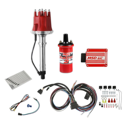 MSD Pro-Billet Distributor Bundle - Ultra 6AL Ignition Box - Blaster 2 Coil - Chevy V8