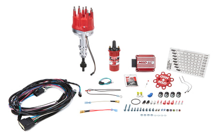 MSD Pro-Billet Distributor Bundle - Ultra 6AL Ignition Box - Blaster 2 Coil - Small Block Ford