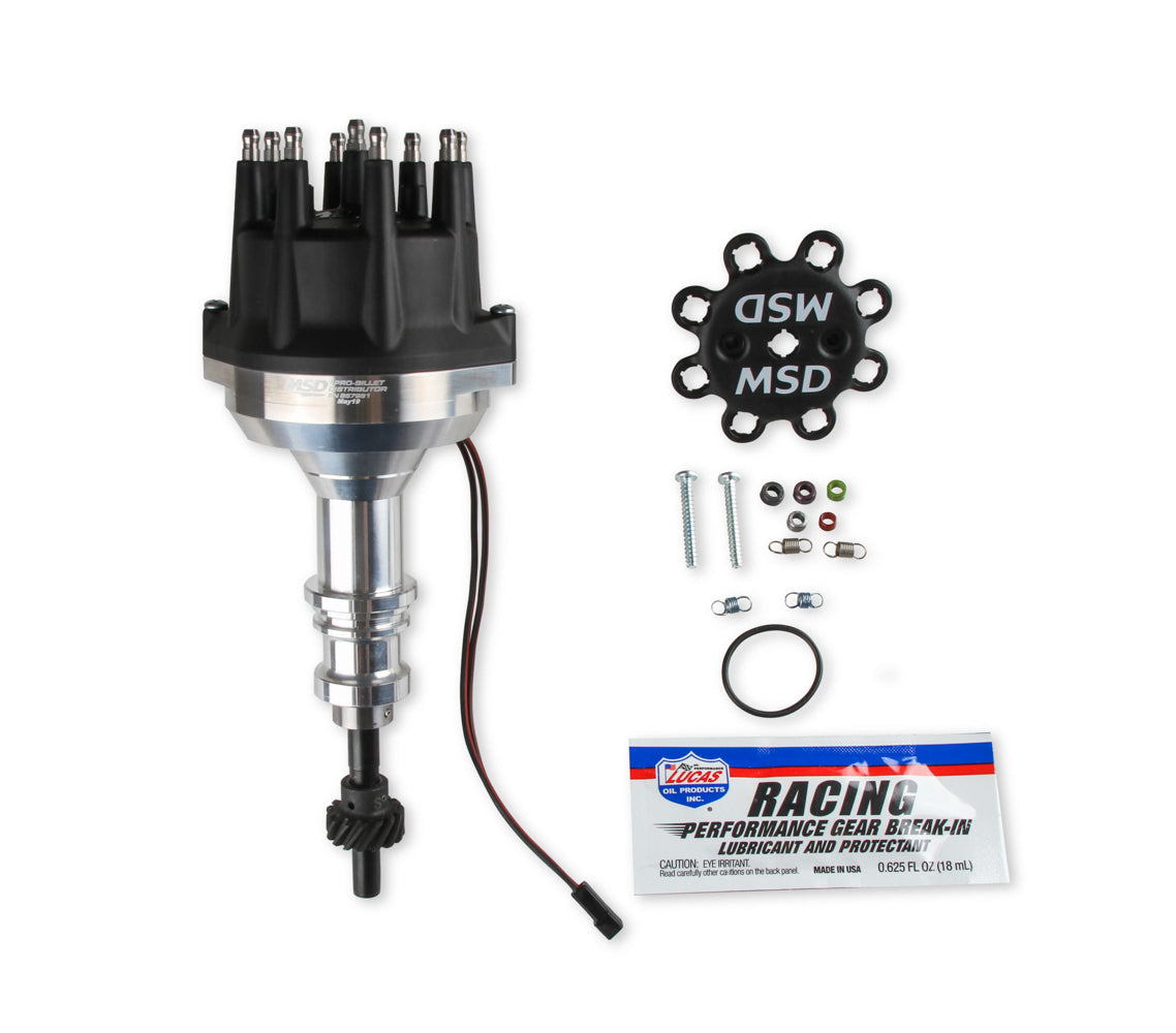 MSD Pro-Billet Distributor - Mechanical Advance - Black - Small Block Ford