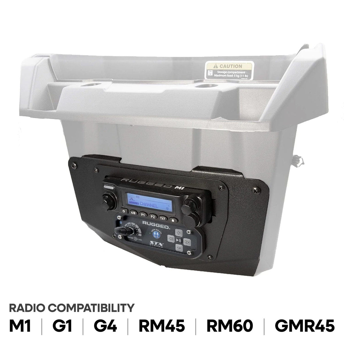 Rugged Radios Can-Am Commander and Maverick - Glove Box Multi-Mount Kit for Rugged UTV Radios and Intercoms - Rugged GMR25 / ABM25 MT-MAVERICK-MM-25WP