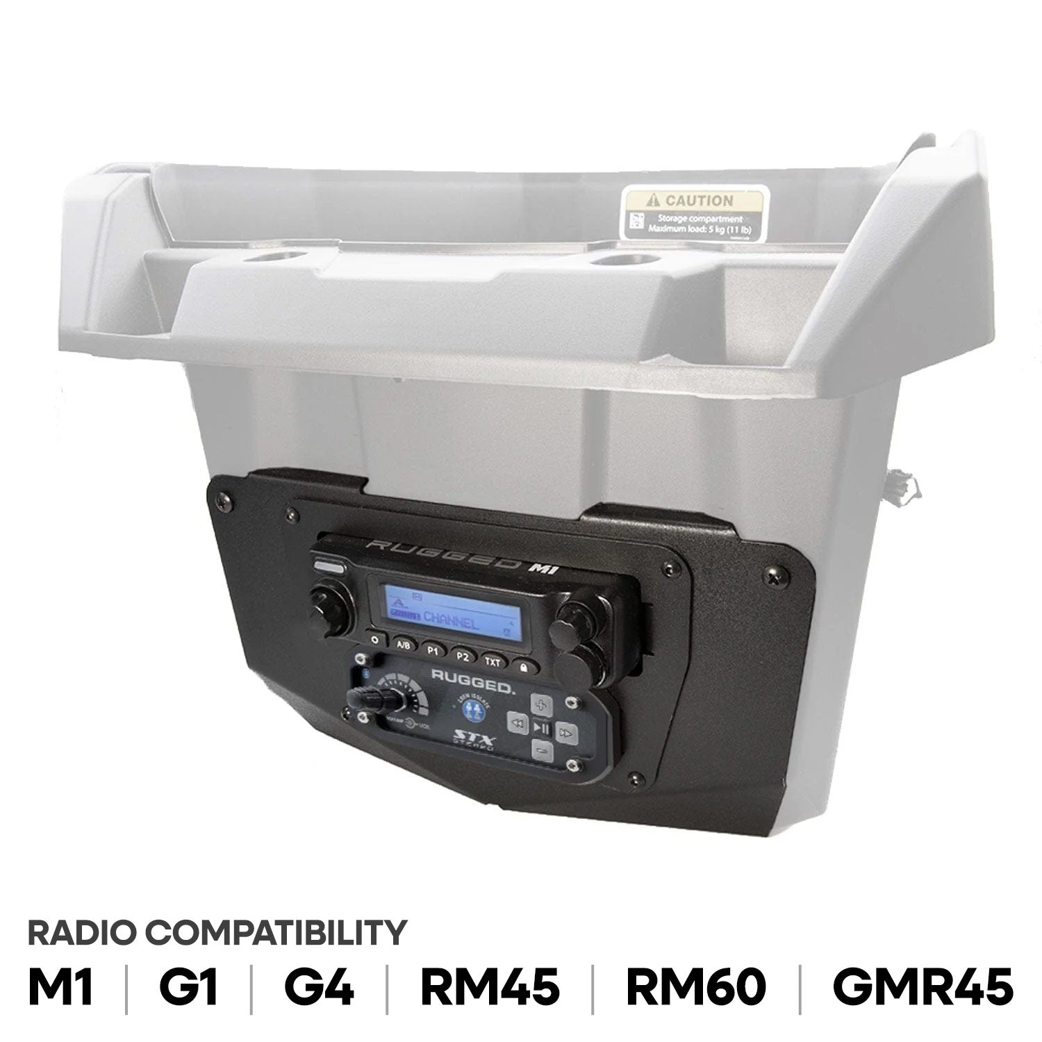 Rugged Radios Can-Am Commander and Maverick - Glove Box Multi-Mount Kit for Rugged UTV Radios and Intercoms - Rugged GMR25 / ABM25 MT-MAVERICK-MM-25WP