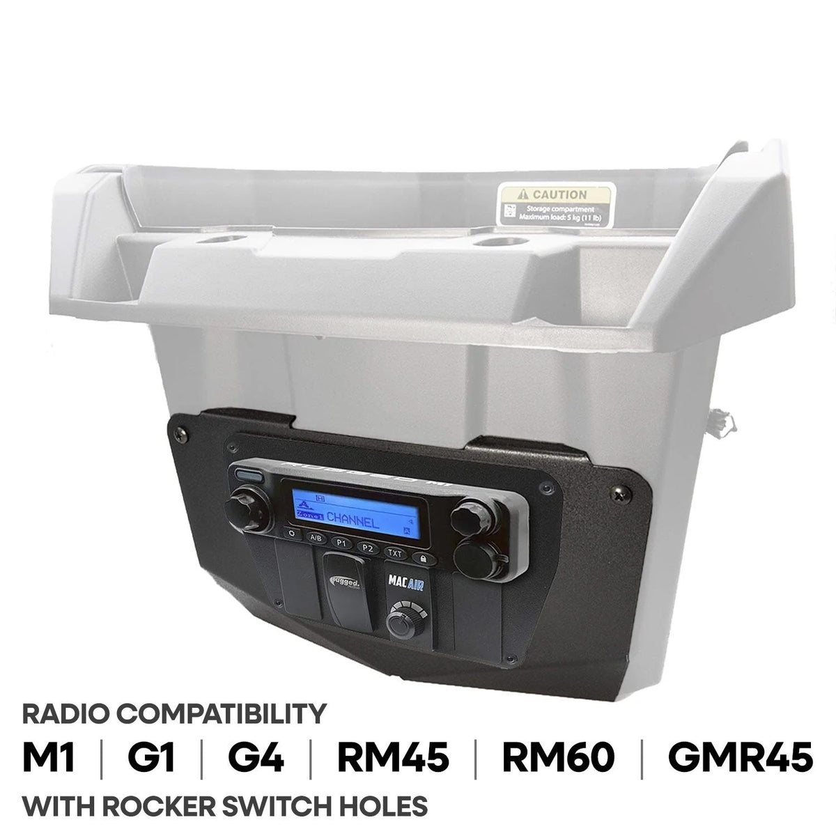 Rugged Radios Can-Am Commander and Maverick - Glove Box Multi-Mount Kit for Rugged UTV Radios and Intercoms - Rugged GMR25 / ABM25 MT-MAVERICK-MM-25WP