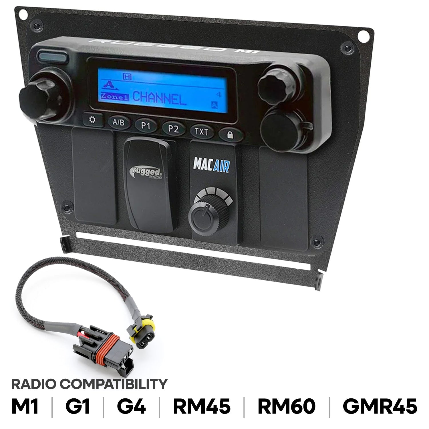 Rugged Radios Polaris RZR Pro XP / Turbo R / Pro R - Dash Mount Radio & Intercom - Rugged Radios M1/G1/G4/RM45/RM60/GMR45 /w Switch Holes IK-RM-PRO-DM
