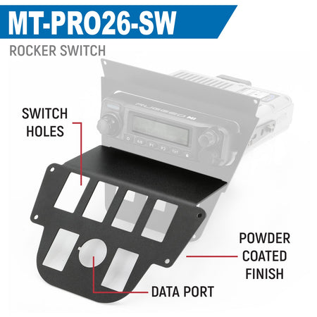 Rugged RadIos Lower Accessory Panel for 2026 Polaris RZR Pro R Ultimate /w 10.4 Inch Touchscreen - Switch Pros 8 MT-PRO26-SP8