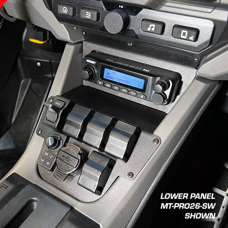 Rugged RadIos Lower Accessory Panel for 2026 Polaris RZR Pro R Ultimate /w 10.4 Inch Touchscreen - Switch Pros 8 MT-PRO26-SP8