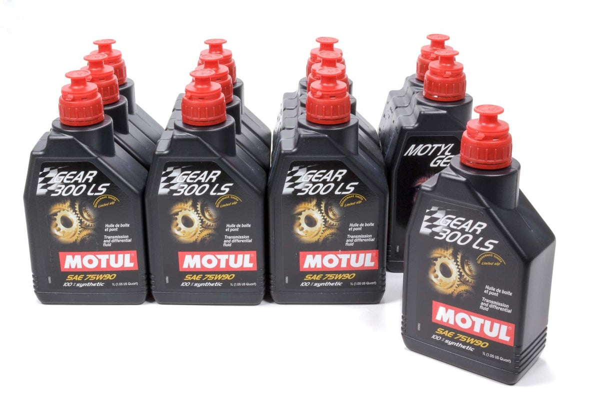 Motul Gear 300 LS 75W90 Synthetic Gear Oil - Limited Slip Additive - 1 L Bottle (Case of 12)