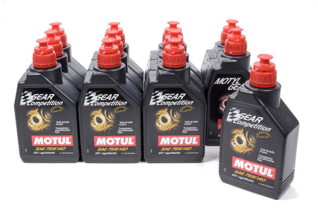 Motul Gear Competition 75W140 Synthetic Gear Oil - Limited Slip Additive - 1 L Bottle (Case of 12)