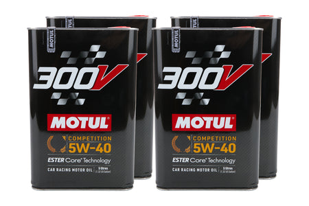 Motul 300V Competition 5W40 Synthetic Motor Oil - 5 L Bottle (Case of 4)