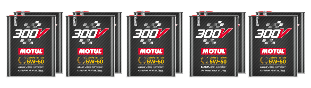 Motul 300V Competition 5W50 Synthetic Motor Oil - 2 L Bottle (Case of 10)
