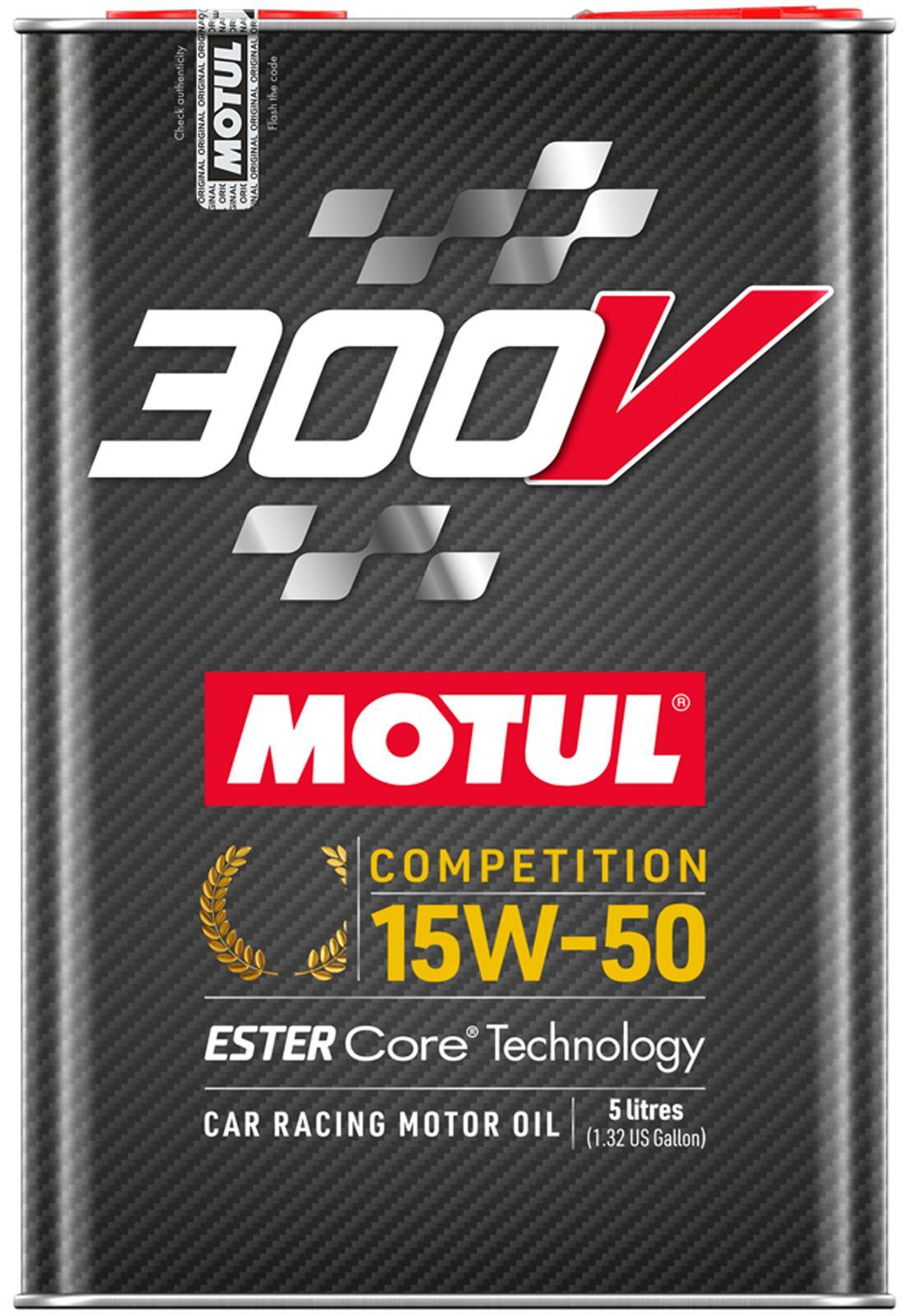 Motul 300V Competition 15W40 Synthetic Motor Oil - 5 L Bottle (Case of 4)