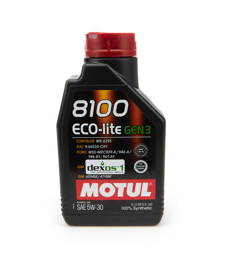 Motul 8100 Eco-Lite Gen3 5W30 Synthetic Motor Oil - 1 L Bottle
