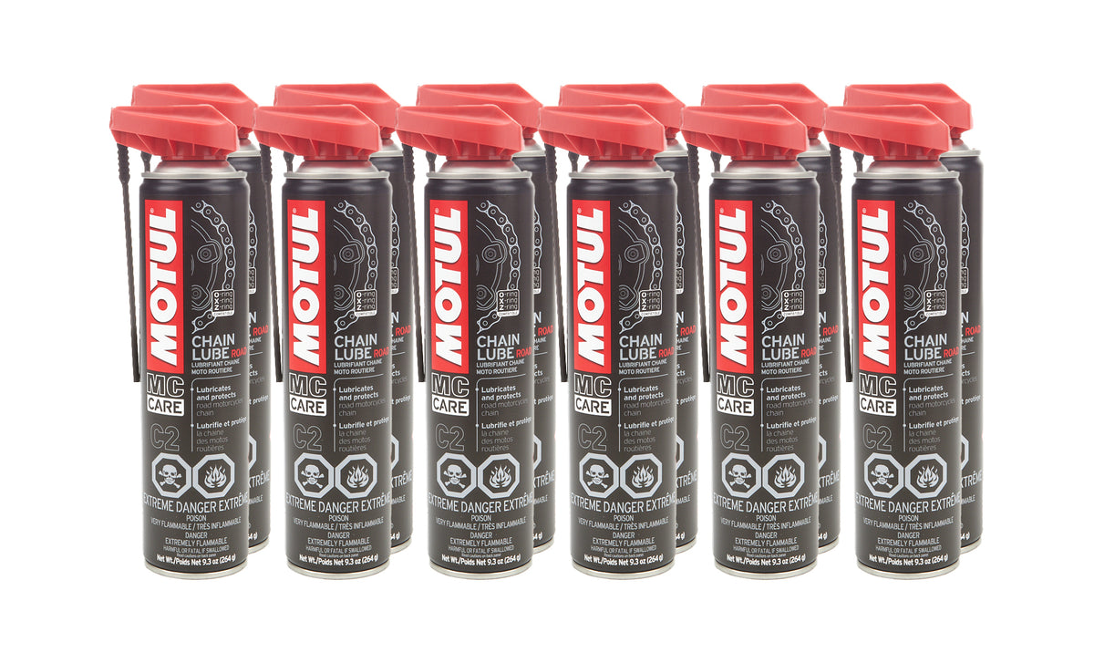 Motul C2 Chain Lube Road Chain Lube - 13.5 oz Aerosol (12 Pack)