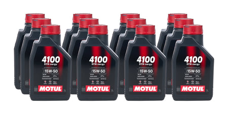 Motul 4100 SYN-nergy 15W50 Synthetic Motor Oil - 1 Liter Bottle (Case of 12)