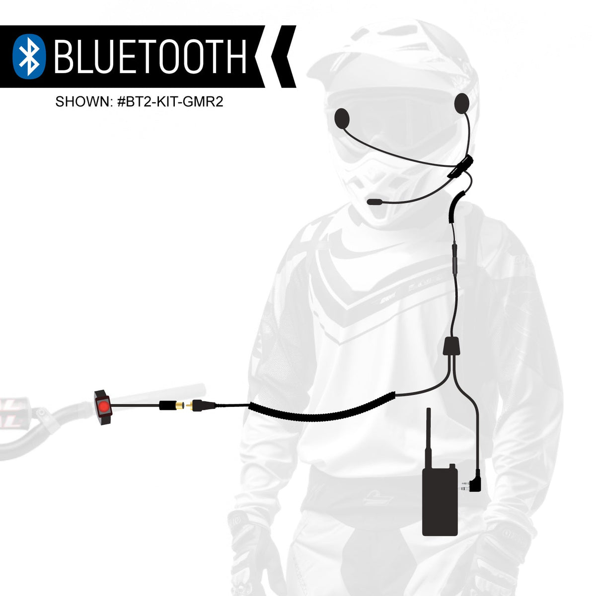 Rugged Radios CONNECT BT2 Bluetooth Moto Kit /w Radio - V3 BT2-KIT-V3
