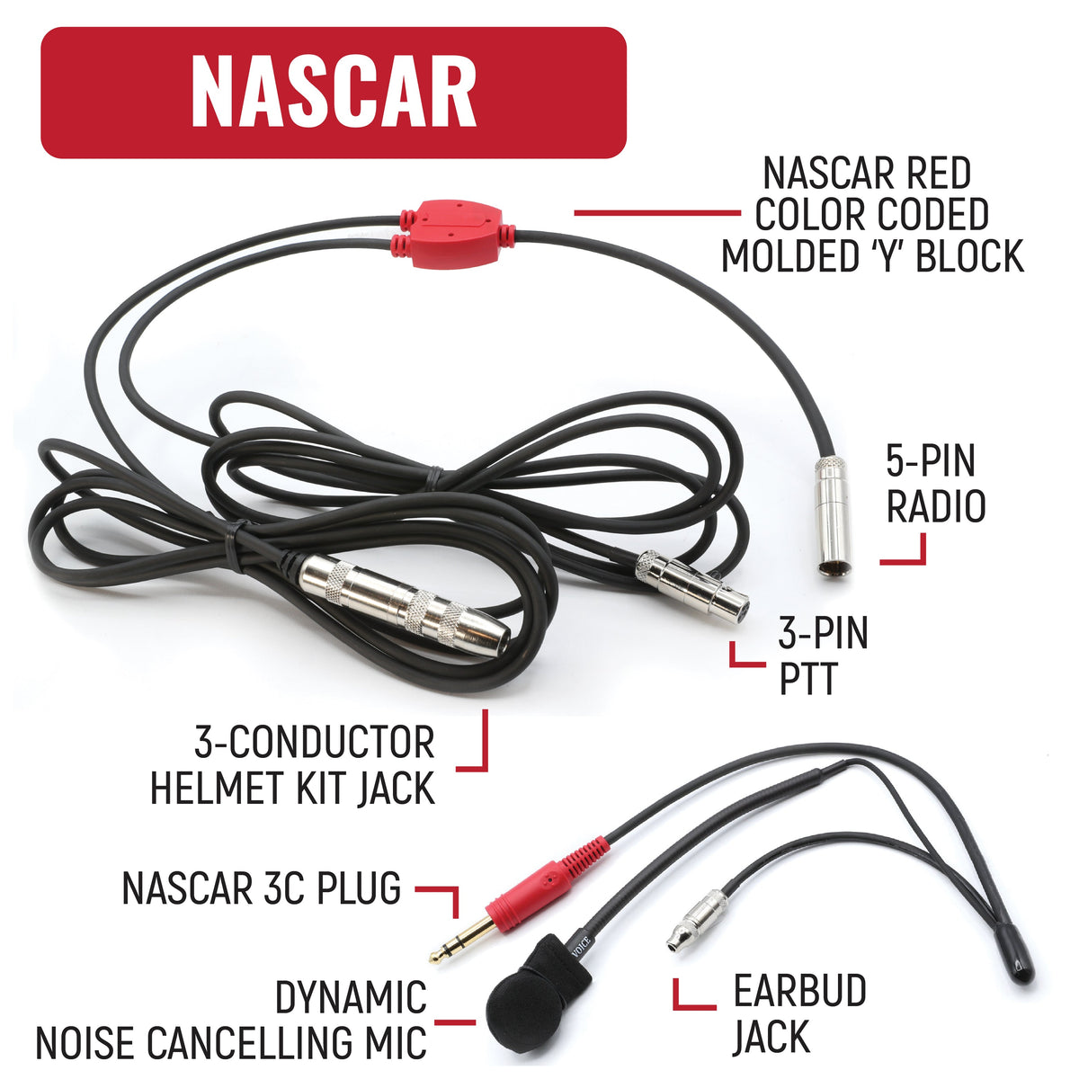 Rugged Radios NASCAR Driver & Crew Chief Racing Kit /w V3 Radios NASCAR-V3