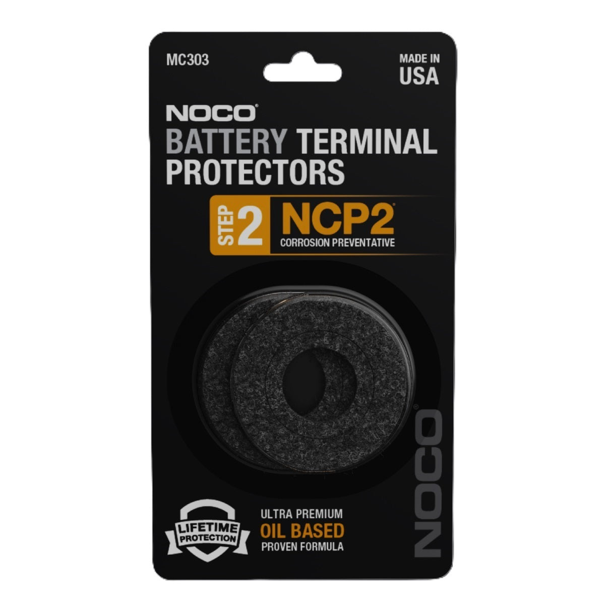 NOCO Anti- Corrosion Battery Terminal Washer - Top Post - Felt - Black (Pair)