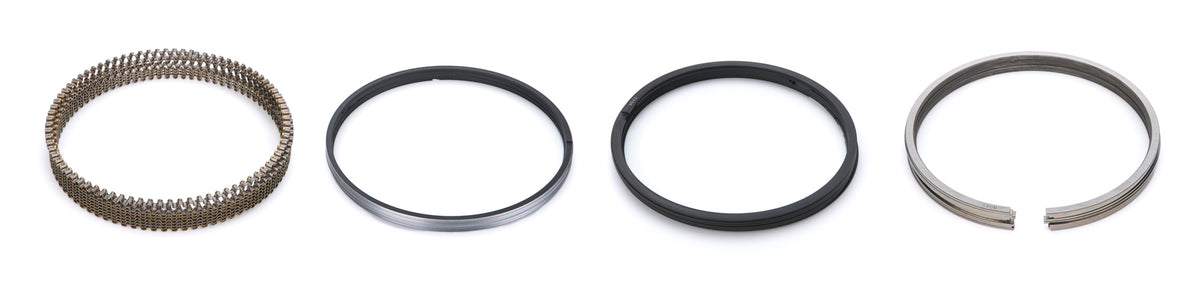 NPR American V8 Engine Ring Series Piston Ring Set - 3.937 in Bore - 1.2 x 1.2 x 3.0 mm Thick - Standard Tension - Nitride - 8-Cylinder