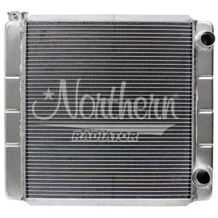 Northern Race Pro Dual Pass Aluminum Radiator - 21.625 in W x 19.625 in H x 3.125 in D