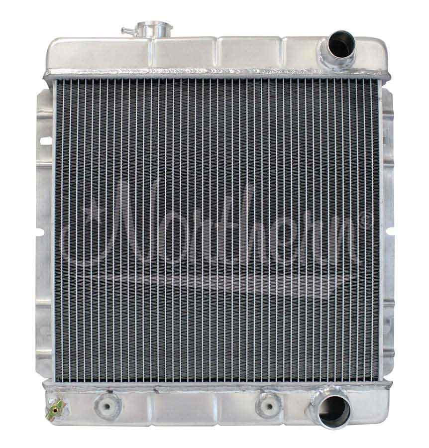 Northern Aluminum Radiator - 18.5 in W x 20.25 in H x 3.125 in D - Passenger Side Inlet - Passenger Side Outlet - Automatic - Ford Mustang 1964-66