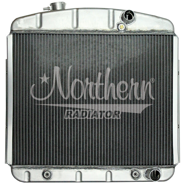 Northern Muscle Car Aluminum Radiator - 22.875 in W x 22.625 in H x 3.125 in D - Chevy Fullsize Car 1955-57