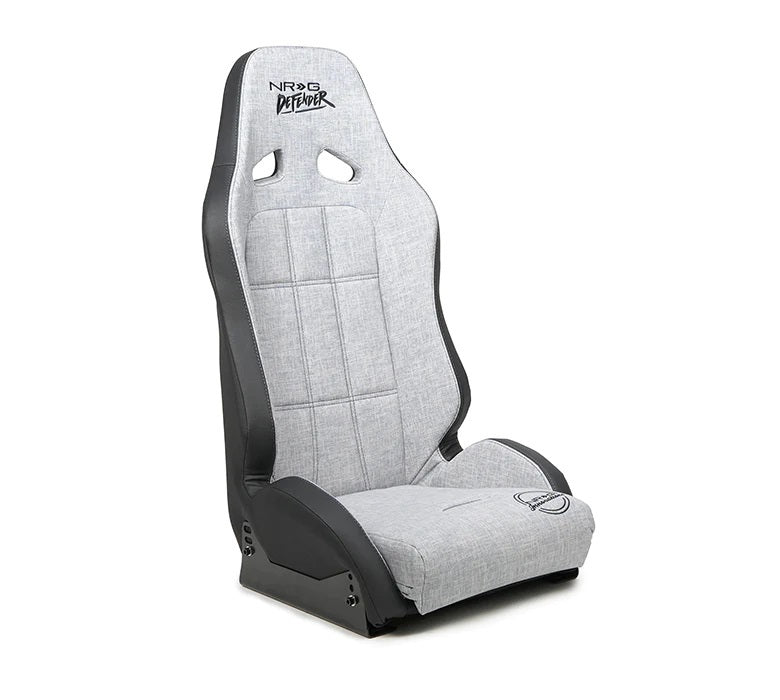 NRG Innovations Defender Seat - Vinyl - Silver / Black