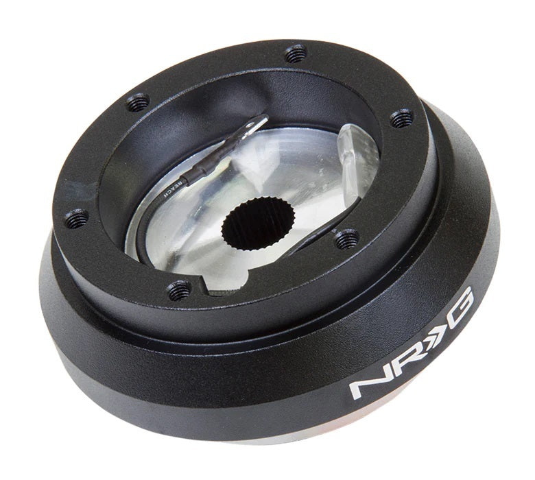 NRG Innovations Steering Wheel Adapter - 6-Bolt Quick Release to OE Column - Black - Toyota
