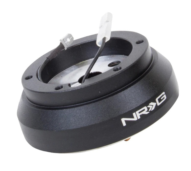 NRG Innovations Steering Wheel Adapter - 6-Bolt Quick Release to OE Column - Black - Infiniti / Nissan SRK-140H