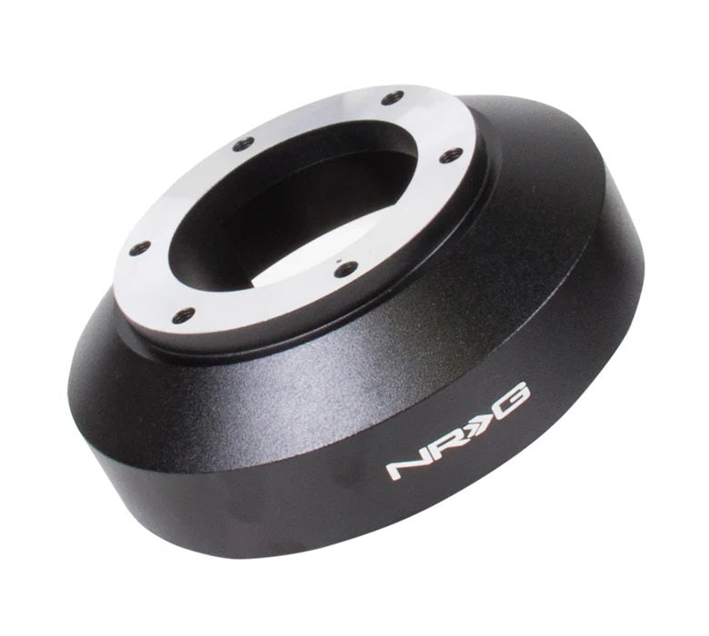 NRG Innovations Steering Wheel Adapter - 6-Bolt Quick Release to OE Column - Black - Infiniti / Nissan SRK-141H