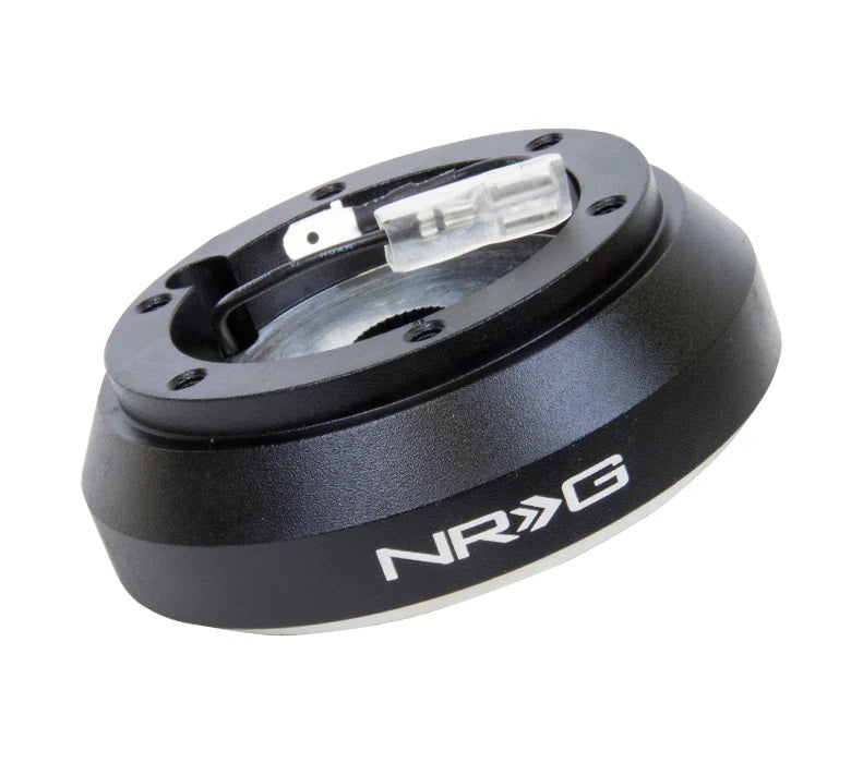 NRG Innovations Steering Wheel Adapter - 6-Bolt Quick Release to OE Column - Black - Hyundai / Kia / Mazda