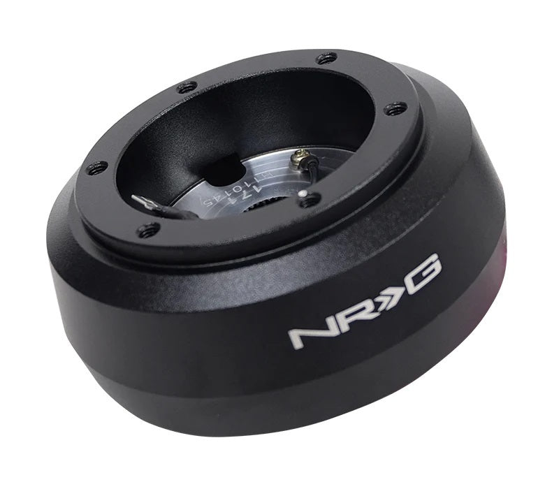 NRG Innovations Steering Wheel Adapter - 6-Bolt Quick Release to OE Column - Black - Jeep