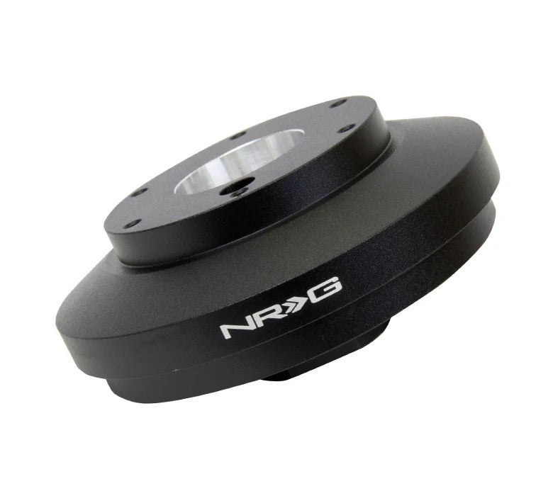 NRG Innovations Steering Wheel Adapter - 6-Bolt Quick Release to OE Column - Black - Ford / Lotus / Mazda
