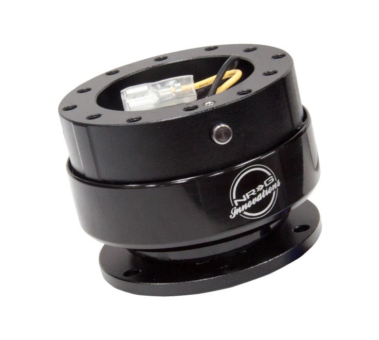 NRG Innovations Gen 2.0 Steering Wheel Quick Release - Black - 6-Bolt Steering Wheel