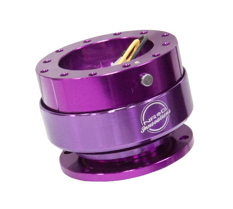NRG Innovations Gen 2.0 Steering Wheel Quick Release - SFI 42.1 - Purple - 6-Bolt Steering Wheel