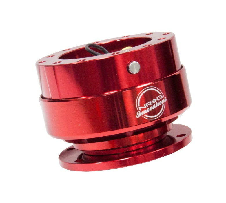 NRG Innovations Gen 2.0 Steering Wheel Quick Release - SFI 42.1 - Red - 6-Bolt Steering Wheel
