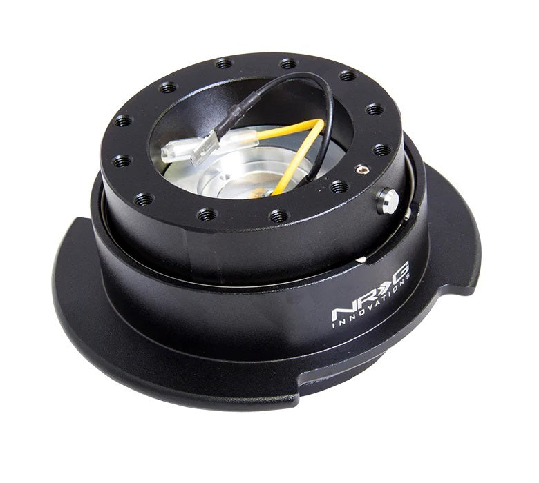 NRG Innovations Gen 2.5 Steering Wheel Quick Release - SFI 42.1 - Black - 6-Bolt Steering Wheel